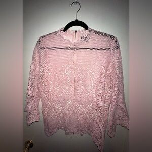 Pink lace top